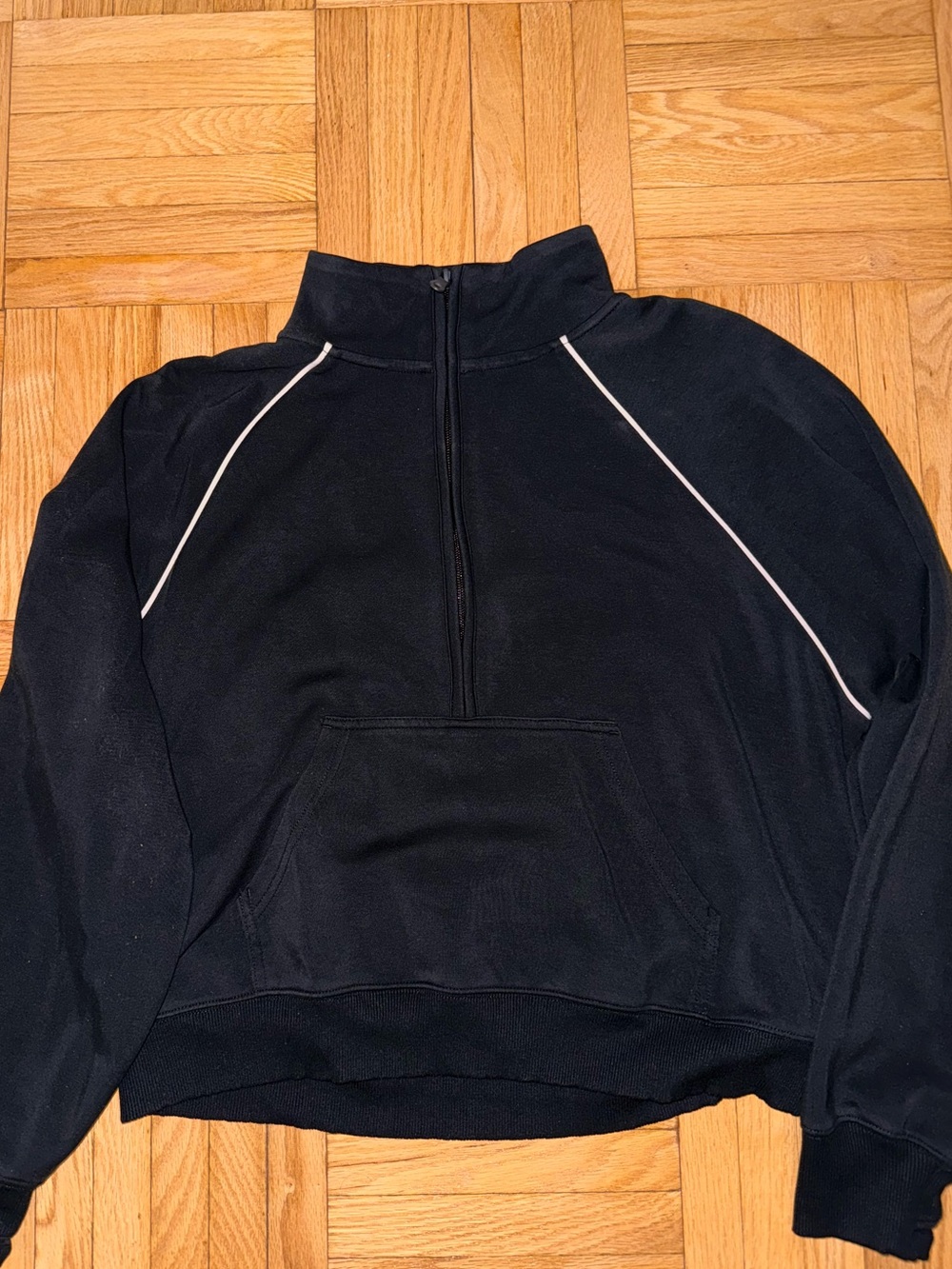 aerie Black 'OFFLINE' Logo Pullover